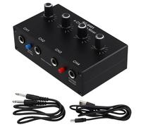 Swiixxer AC-6401 Micrófono Condensador Tarjeta de Sonido PC Computadora Audio USB Guitarra Eléctrica Transmisión en Grabación Tarjeta de Sonido