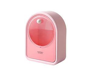 Swiixxer Almohadillas de AlgodóN Montadas en la Pared, Almacenamiento, Organizador de BañO, Hisopo de AlgodóN de PláStico, TampóN, Contenedor de CosméTicos, Rosa