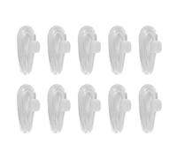 Swiixxer almohadillas de nariz de silicona de empuje suave oval en soportes de vidrios (transparente, 5 pares)