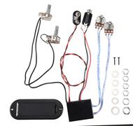 Swiixxer banda 2 guitarra bajo activo EQ ecualizador preamplificador circuito recoleccion negro