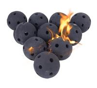 Swiixxer Bolas de Fuego de Cerámica Huecas, Juego de 15 Piedras de Fuego Redondas para Interiores y Exteriores, Hoyos de Fuego o Accesorios para Chimeneas
