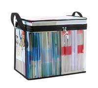 Swiixxer Bolsa de Almacenamiento de Viaje Transparente Grande Bolsa de Almacenamiento Transparente Impermeable con Asa, Bolsa de Almacenamiento con Cremallera para Organización A