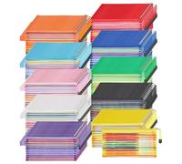 Swiixxer Bolsa de con Cremallera de 120 Piezas, Bolsa con Cremallera en 10 Colores, Bolsas Multiusos con Cremallera para Organizar Artículos Esenciales de Maquillaje, Oficina