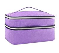 Swiixxer Bolsa Organizadora de Suministros de Costura, Bolsa Organizadora de Accesorios de Caja de Costura de Doble Capa,B