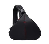 Swiixxer Bolso de Hombro para Cámara DSLR, Impermeable, para Viajes, Pequeño Bolso de Fotografía, Bolso Bandolera Triangular para Cámara Digital, Color Negro