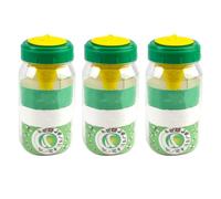 Swiixxer Botella Trampa para Moscas,Trampa para Moscas Colgante Reutilizable para Exteriores,Agregue Agua para Atrapar Moscas Jardín,Tábanos del Patio Trasero,Transparente,3 Piezas