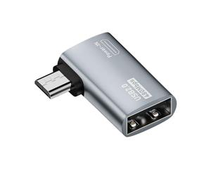 Swiixxer Cable Adaptador OTG 4K con Suministro de Energía Micro-USB A USB con Diseño en Ángulo. Adecuado para Tableta, TV (Izquierda)