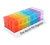 Swiixxer Cajas Organizadoras De PíLdoras Semanales Mensuales-AM/PM Todos Los DíAs, 31 DíAs 32 Compartimentos Vitaminas Medicaiton Recordatorio De Medicamentos