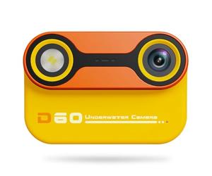Swiixxer Cámara Impermeable para Niños Cámara Subacuática 3 Metros Impermeable Antes y Después Cámara Dual Nadar Al Aire Libre,Amarillo