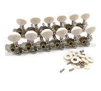 Swiixxer Clavijas de Afinación de Guitarra Acústica de 12 Cuerdas Cabezales de Máquina Cromados 6L 6R Piezas Accesorio de Instrumentos de Guitarra Acústica