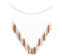 Swiixxer Colgante de Pared de Macramé - Colgante de Pared Grande de Macramé con Cuentas de Madera - DecoracióN de Pared para Dormitorio y Sala de Estar MarróN
