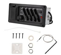 Swiixxer Conjunto completo EQ Pre-Amp recoleccion para guitarra acustica 7545R-4 bandas control de volumen, suministrado con una caja de bateria