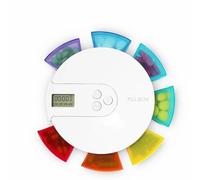 Swiixxer Dispensador AutomáTico de Pastillas de 7 DíAs, Recordatorio Semanal de Pastillas con SincronizacióN Inteligente con Alarma, Organizador ElectróNico PortáTil de Medicamentos