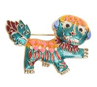 Swiixxer El Viento León Mascota con Textura Cardigan Broche Broches Mujeres Rompevientos Traje Exquisito Broche