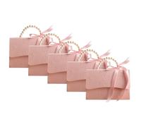 Swiixxer Elegante Caja de Regalo en Relieve, con Cinta de y Asa de Perla, Caja de Regalo para el Día de San Valentín A