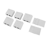 Swiixxer Enchufe de Red RJ45 - Enchufe de Pared Doble Blindado Montado en Superficie con Puerto de Cable LAN Ethernet CAT6A para Cable de Red