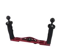 Swiixxer Estabilizador de Bandeja para Cámara Subacuática con Doble Asa, Soporte de Carcasa Estabilizadora de Bandeja Subacuática para Fotografía, Color Negro y Rojo
