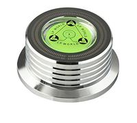 Swiixxer Estabilizador Universal de Tocadiscos de Vinilo LP de 60 Hz con Abrazadera de Peso de AleacióN de Aluminio Nivelada Plateada