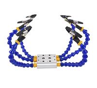 Swiixxer EstacióN de Soldadura de Abrazadera de Mesa de Tornillo de Banco con 6 Uds. de Flexibles, Soporte de Hierro para Soldar, Herramienta de ReparacióN de Soldadura PCB