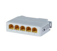 Swiixxer Extensor PoE Gigabit 802.3af/At/BT Repetidor PoE de 5 Puertos VLAN Extensión de 100 M (328 Pies) Adicionales de Energía y Transmisión de Datos