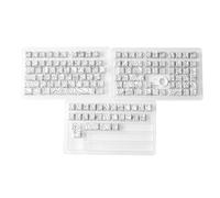 Swiixxer Juego de Teclas PBT de 131 Teclas Teclas Transparentes Grabadas Lateralmente Sublimadas Térmicamente para Teclado de Juegos