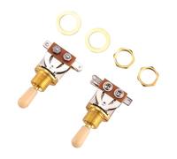 Swiixxer Metric 3 Way - Corto, Recto, Selector de Palanca, Interruptor de Palanca, Selector Para - Guitarra Eléctrica Paul Paul, Dorada Y Beige