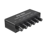 Swiixxer Mezclador EstéReo de Audio (2 Entradas 4 Salidas) Presione Cuatro Auriculares o Amplificadores de Potencia Externos Control Independiente del Volumen