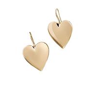 Swiixxer Moda Punk Style Ladies Gold Color Negro Gancho Pendiente De Gota Amor De la Manera Del CorazÓN Pendientes Llamativos para Las Mujeres De