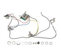 Swiixxer Ollas para Guitarra Strat precableado 1 volumen 2 Control de tono 5 forma interruptor 3-500K Pot