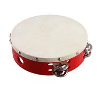 Swiixxer Pandereta de Mano de 8 Pulgadas, Campana de Tambor, Cascabeles de Metal, Juguete Musical de Percusión para KTV, Juegos para Niños