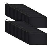 Swiixxer Paquete de 80 Bolsas de Lona con Cremallera para Maquillaje, Bolsas de LáPices a Granel, Bolsa de CosméTicos de Lona para Manualidades DIY en con Cremallera, Negro