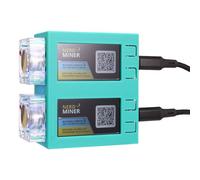 Swiixxer Para NerdMiner V2 Miner 78KH/Sx2 Pantalla Dual BTC Solo Lotería Miner Bitcoin Nerd Miner Lotería Miner con Ventilador Luminoso, B
