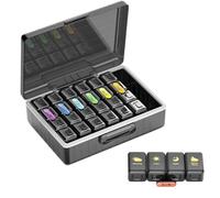 Swiixxer Pastillero Semanal 4 Veces Al Día, Pastillero con Compartimentos Grandes 4 X 7 Días, Pastillero Organizador de Medicamentos (Negro)