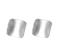 Swiixxer Pendientes cuadrados mujer Pendientes perno geometrico simple de aleacion retro Regalos de mujer - Plata