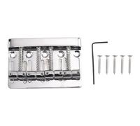 Swiixxer Puente de Bajo RíGido de 4 Cuerdas para Precision PB Style Bass, Cromo