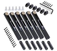 Swiixxer Puente de Guitarra EléCtrica Sin Cabeza de SillíN con Llave para Guitarra EléCtrica Sin Cabeza Negra