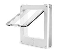 Swiixxer Puerta Interior Cerradura de 4 VíAs MagnéTico Puerta Interior para Mascotas para Gatos y Perros de hasta 20 Libras Puerta Resistente una la Intemperie para Gatos