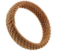 Swiixxer Pulsera de RatáN Tejida una Mano de Estilo éTnico Pulsera de RatáN Redonda Grande y Simple JoyeríA de Mujer