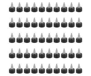 Swiixxer Tapas de Botella Giratorias, 50 Piezas 24-410 Tapas de Repuesto de Tapa de Botella Exprimible para Dispensadoras de Pegamento de Agua Tapas Dispensadoras