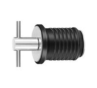 Swiixxer TapóN de Drenaje para Marino Tornillo con Manejar en T TapóN de Drenaje de Cubierta de Goma Ajustable, Plata 19MM