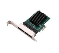 Swiixxer Tarjeta de Red Gigabit Pci-E X1 Tarjeta de Red Ethernet Pci-Express de 4 Puertos Tarjeta LAN Ethernet Rtl8111F