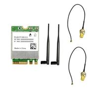 Swiixxer Tarjeta de Red Inalámbrica RTL8822CE de Doble Banda 2.4G/5G M.2 A/e Key Tarjeta WiFi Bluetooth 5.0 Compatible con para Computadora Portátil Win10/11 Linux