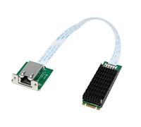 Swiixxer Tarjeta de Red M.2 B+M de Puerto ÚNico de 10 GbE Adaptador de Red Ethernet RJ45 AQC107 Tarjeta de Red de Servidor de de Control Industrial