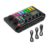 Swiixxer Tarjeta de Sonido Externa en, Cambiador de Voz Bluetooth 5.0, 16 Tipos de Efectos de Sonido, Mezclador de 6 Modos para TeléFonos, Pc, Tabletas