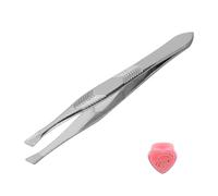 Swiixxer Tono de plata Pinza de 3,5 "de longitu de acero inoxidable para cejas