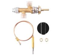 Swiixxer VáLvula de Seguridad de Gas Propano GLP VáLvula de Seguridad Dispositivo de Falla de Llama VáLvula de Calentador de Gas con Termopar y Perilla