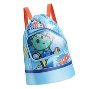 Swim Bag For Kids - 28x20x32cm Wet And Dry Separation Cartoon Swimming Beach Sackpack | Pool Backpack With Shoe Compartment | Drawstring Pool Bag For Boys Girls Teen