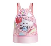 Swim Bag For Kids - 28x20x32cm Wet And Dry Separation Cartoon Swimming Beach Sackpack | Pool Backpack With Shoe Compartment | Drawstring Pool Bag For Boys Girls Teen