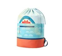Swim Bag For Kids | Polyester+EVA 13x33x39cm | Dry Wet Separate Travel Backpack | Waterproof Girls Swim Bag With Drawstring Shoe Compartment | For Beach Gym Travel Camping Summer Vacation School Lake