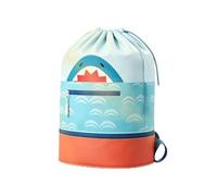 Swim Bag For Kids - Waterproof Drawstring Travel Backpack With Dry Wet Separation, Shoe Compartment Storage, Lightweight Beach Gym Swim Gear Bag For Girls, Ideal For Swimming Pool, Camping, Summer